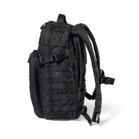 5.11 Tactical Rush12 2.0 rygsæk, 24 liter i farven Sort set fra side med Molle panel