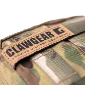 Clawgear Medium Horizontal Utility Pouch Core, MultiCam set med logo bagpå