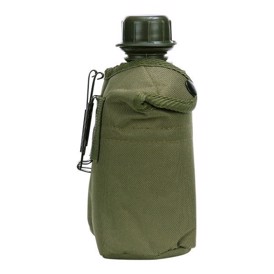 Feltflaske med Cover, 1 Liter, set i farven Oliven fra siden