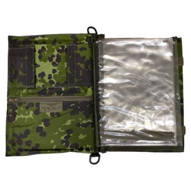 Kortmappe M/96 i M/84 Camouflage, Ubrugt set åben