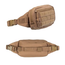 Mil-Tec Bæltetaske med Molle set i farven Dark Coyote bagfra