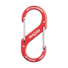 Nite Izw S-Biner Dual Carabiner set i farven Rød