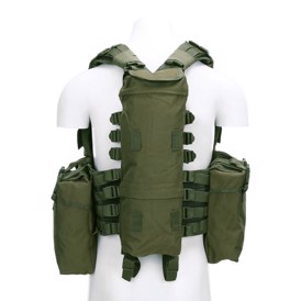 Tactical Load Bearing Vest i farven Grøn set bagfra