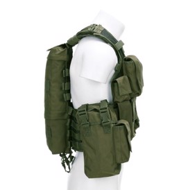 Tactical Load Bearing Vest i farven Grøn set fra side