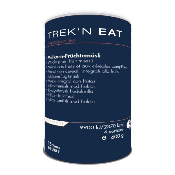 Trek´n Eat, Emergency Food, Fuldkorns frugt müsli, 2370 Kcal, 4 portioner, 600 gram