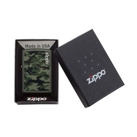 Zippo Lighter Camo set i æske