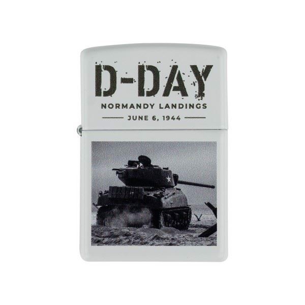 Zippo Lighter med motiv af D-Day Sherman Tank